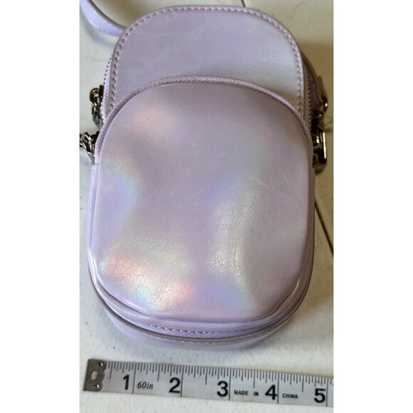 No Boundaries Rounded Phone Crossbody Lavender Color 100% Recycled Polyester-NWT - Picture 9 of 15